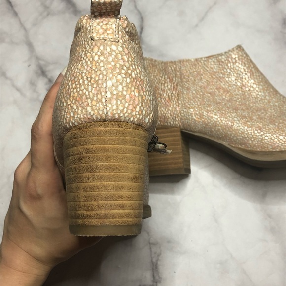 Cooperative women’s ankle boots leather wood heel - Picture 6 of 14